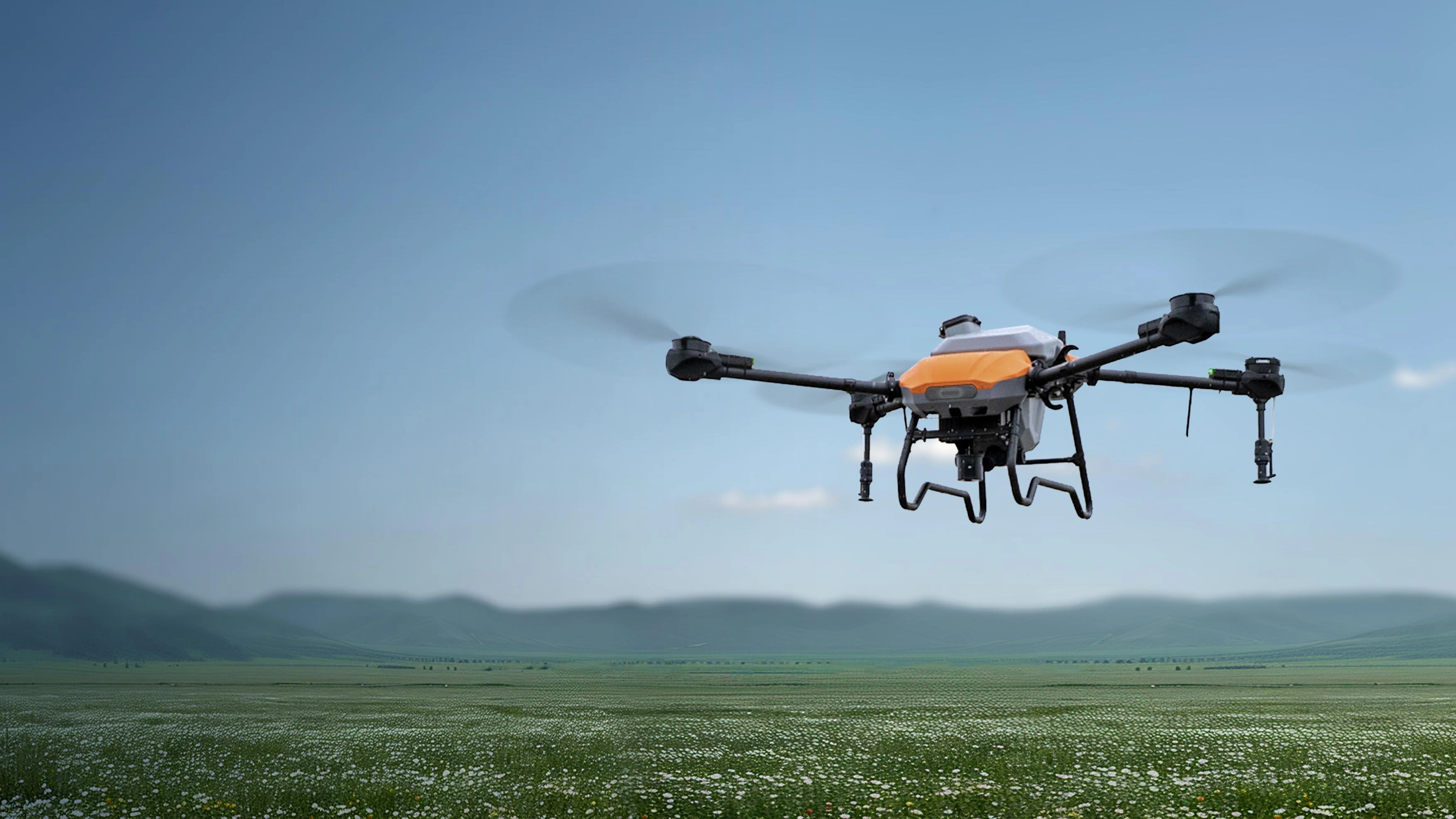 Supplier HD580 agricultural drone photograph; illustrative model image, not a battery-cycle test